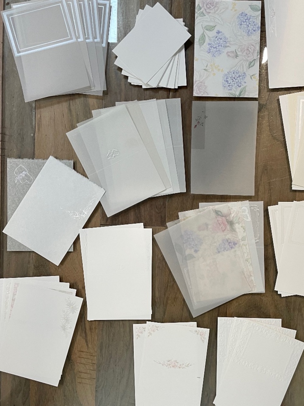 Mixed Set of Blank Wedding Cards